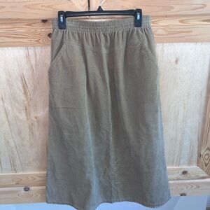 BFA Classics tan corduroy minimalist modest skirt size 12
